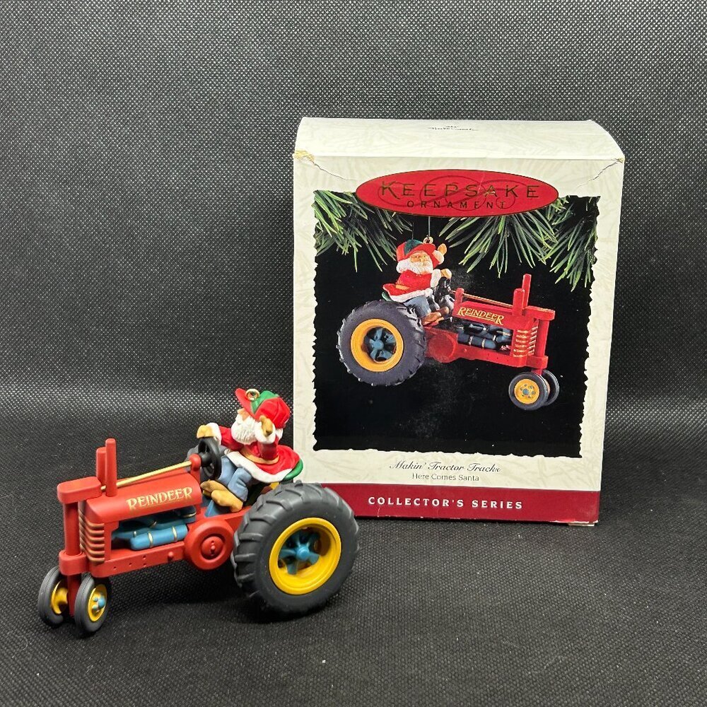 1994 Hallmark "Makin' Tractor Tracks" Keepsake ornament collectors series